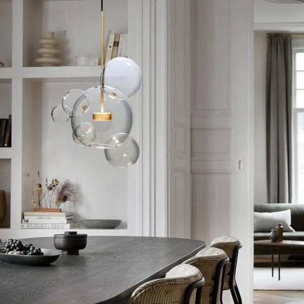 LunaBolle Elegante LED Pendelleuchte | Modernes Bubble-Design | Dimmbares Licht | Dekorative Beleuchtung für Esszimmer & Wohnzimmer
