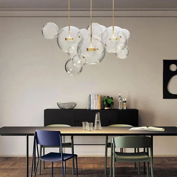 LunaBolle Elegante LED Pendelleuchte | Modernes Bubble-Design | Dimmbares Licht | Dekorative Beleuchtung für Esszimmer & Wohnzimmer