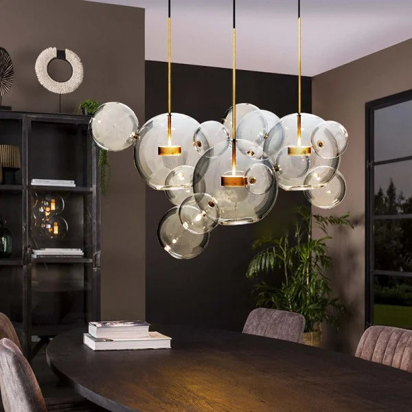 LunaBolle Elegante LED Pendelleuchte | Modernes Bubble-Design | Dimmbares Licht | Dekorative Beleuchtung für Esszimmer & Wohnzimmer