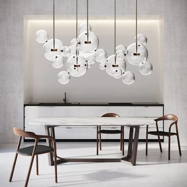 LunaBolle Elegante LED Pendelleuchte | Modernes Bubble-Design | Dimmbares Licht | Dekorative Beleuchtung für Esszimmer & Wohnzimmer