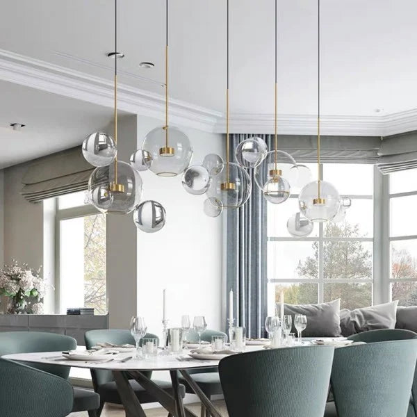 LunaBolle Elegante LED Pendelleuchte | Modernes Bubble-Design | Dimmbares Licht | Dekorative Beleuchtung für Esszimmer & Wohnzimmer