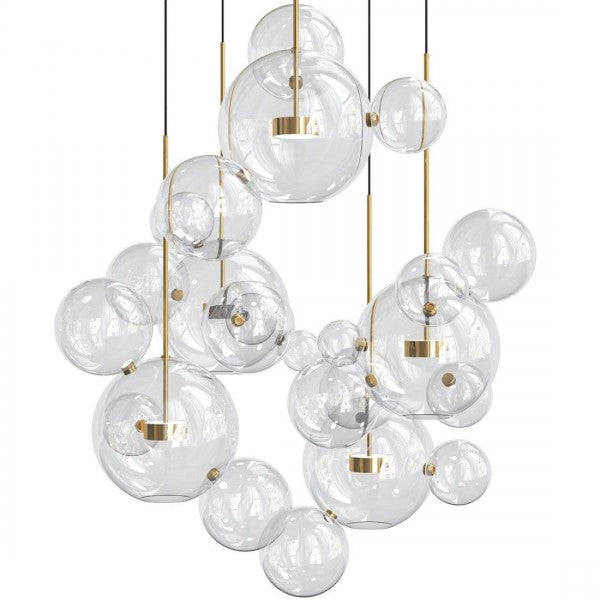 LunaBolle Elegante LED Pendelleuchte | Modernes Bubble-Design | Dimmbares Licht | Dekorative Beleuchtung für Esszimmer & Wohnzimmer
