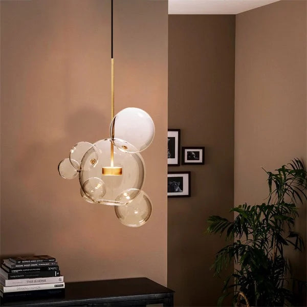 LunaBolle Elegante LED Pendelleuchte | Modernes Bubble-Design | Dimmbares Licht | Dekorative Beleuchtung für Esszimmer & Wohnzimmer