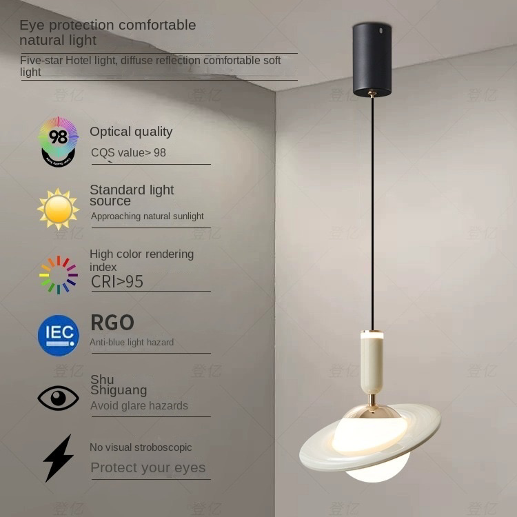 Orbium Saturn Design Pendelleuchte | Modernes Lichtkonzept | Elegantes Raumschiff-Design | Stimmungsvolle Beleuchtung