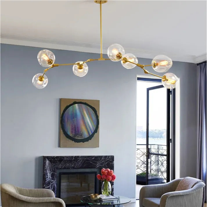 BubbleSphere Sputnik Kronleuchter mit Glaskugeln | Modernes Design | Luxuriöse Beleuchtung für Wohn- & Esszimmer