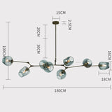 BubbleSphere Sputnik Kronleuchter mit Glaskugeln | Modernes Design | Luxuriöse Beleuchtung für Wohn- & Esszimmer