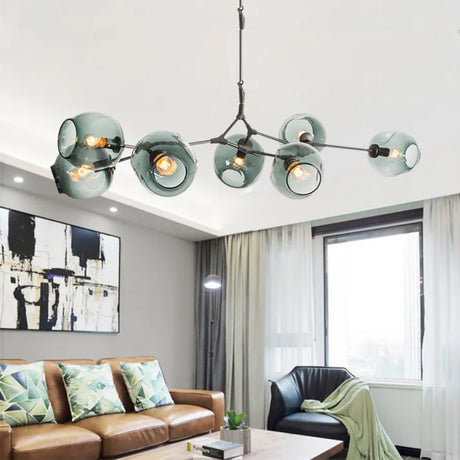 BubbleSphere Sputnik Kronleuchter mit Glaskugeln | Modernes Design | Luxuriöse Beleuchtung für Wohn- & Esszimmer