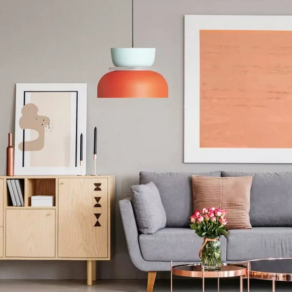 NordicGlow Moderne Pendelleuchte | Skandinavisches Design | Farbige Akzente | Dimmbar | Ideal für Esszimmer & Wohnzimmer