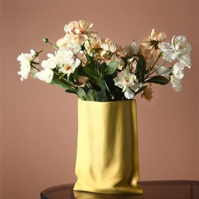 Ceravo Keramik Design Vase | Stilvolle Dekoration | Farbenfrohes Wohnaccessoire | Für Blumen & Trockenarrangements