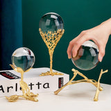 CrystalGlobe Eleganter Kristall-Glasball | Dekorationsobjekt mit filigranen Mustern