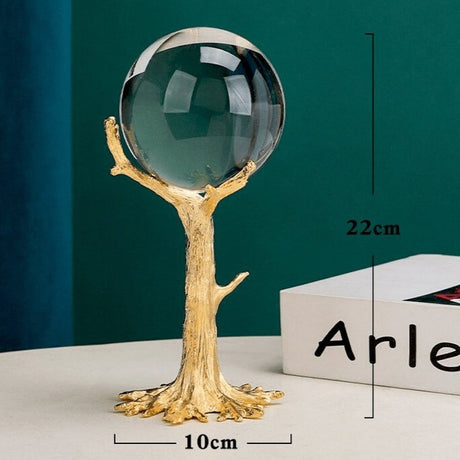 CrystalGlobe Eleganter Kristall-Glasball | Dekorationsobjekt mit filigranen Mustern
