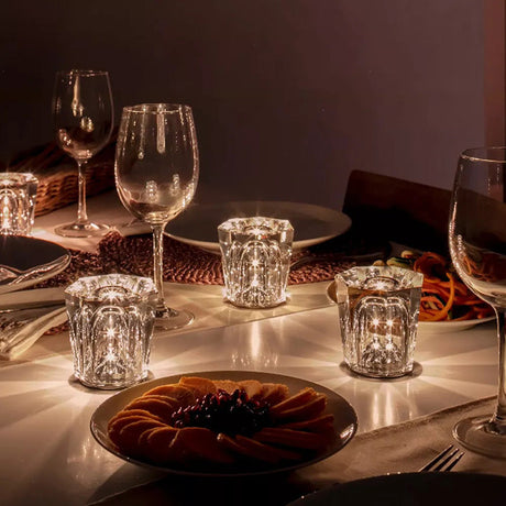 Luminique Aura Kabellose Kristall Tischlampe | LED-Stimmungslicht | Luxuriöse Beleuchtung für Zuhause