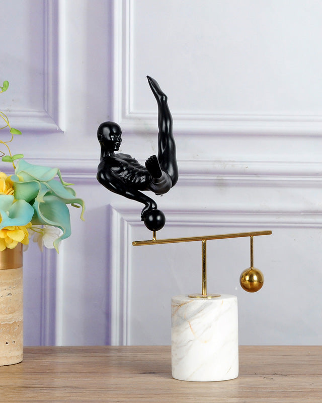 FlexionArt Moderne Gymnastik-Skulptur | Elegante Dekofigur | Stilvolle Wohnkultur für Zuhause und Büro