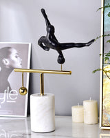 FlexionArt Moderne Gymnastik-Skulptur | Elegante Dekofigur | Stilvolle Wohnkultur für Zuhause und Büro