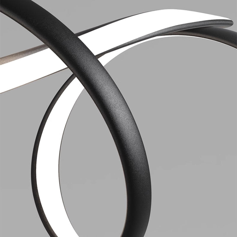 Luxura Moderne Schwarze LED Kronleuchter | Kreatives Design | Dimmbar | Elegante Beleuchtung für Wohnzimmer & Esszimmer