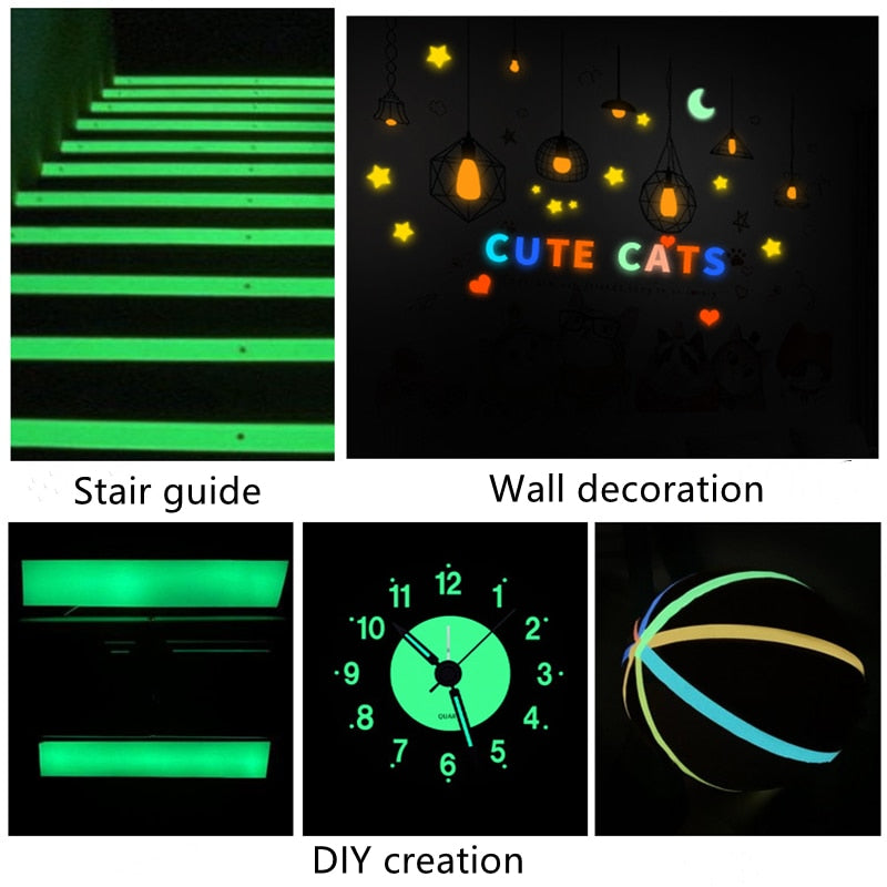 GlowPro Luminous Klebeband | Selbstklebend | Leuchtend im Dunkeln | Sicherheits- & Dekoband