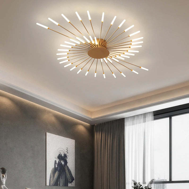StarBurst Feuerwerk Deckenleuchte | Moderne LED Pendelleuchte | Stimmungsvolles Dekolicht für Zuhause