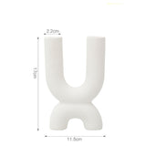 LumiVase Keramik-Kerzenhalter | Moderner weißer Kerzenständer | Deko für Zuhause & festliche Tischdekoration