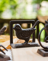 Birdelion Vintage Gusseisen Serviettenhalter | Vogel-Design | Robustes Metall | Dekorative Serviettenaufbewahrung