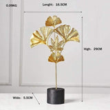 LeafyGlow Skulptur Dekofigur aus Metall | Ginkgo-Design | Wohnaccessoire | Tisch- und Regaldekoration