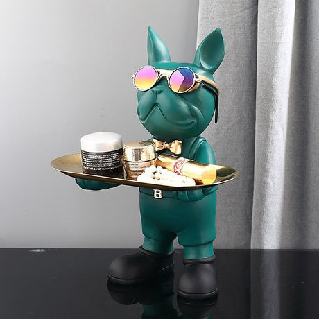 FrenchPaw™ Französische Bulldogge Statue | Moderne Dekofigur für Zuhause & Büro | Stilvolle Tierstatue