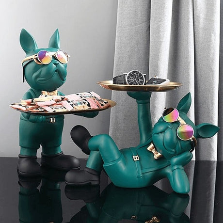 FrenchPaw™ Französische Bulldogge Statue | Moderne Dekofigur für Zuhause & Büro | Stilvolle Tierstatue