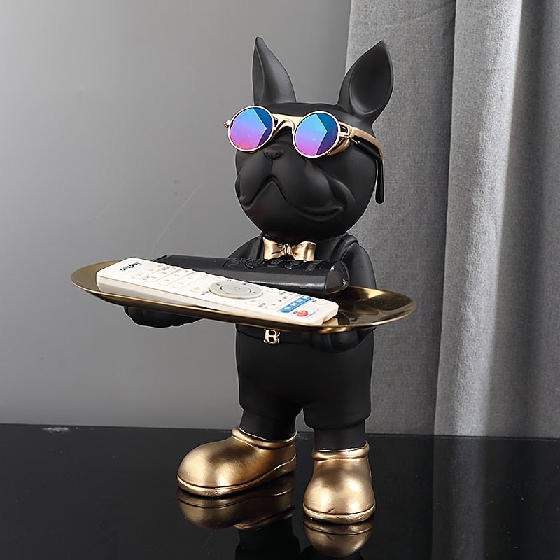 FrenchPaw™ Französische Bulldogge Statue | Moderne Dekofigur für Zuhause & Büro | Stilvolle Tierstatue
