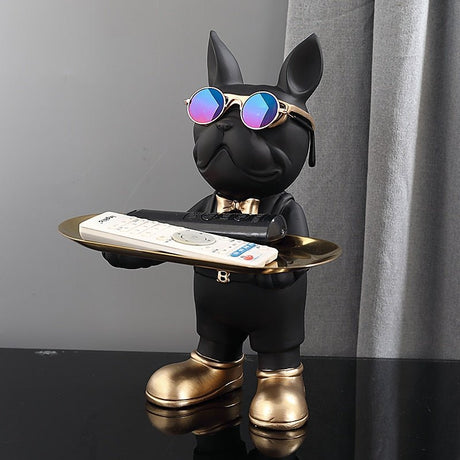 FrenchPaw™ Französische Bulldogge Statue | Moderne Dekofigur für Zuhause & Büro | Stilvolle Tierstatue