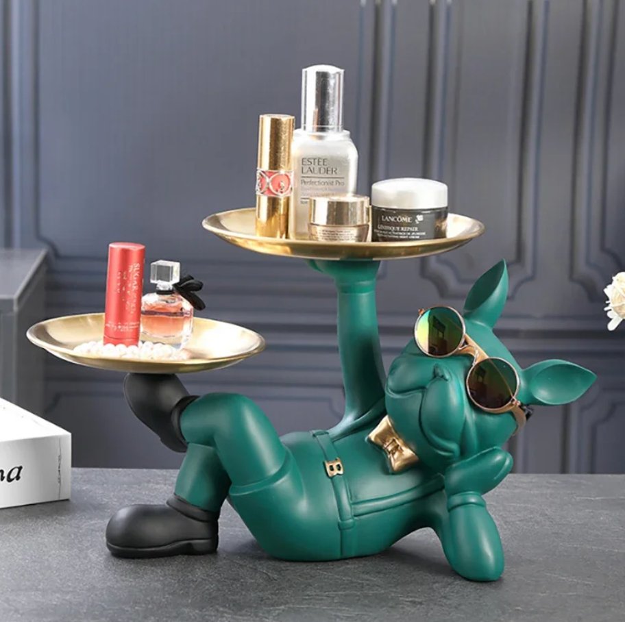 FrenchPaw™ Französische Bulldogge Statue | Moderne Dekofigur für Zuhause & Büro | Stilvolle Tierstatue