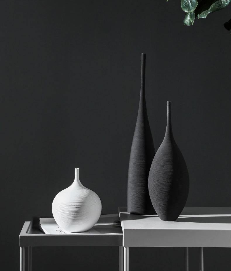Eleganza Slim Vasen-Set | Schlanke Keramikvasen | Minimalistisches Design | Stilvolle Wohn-Deko
