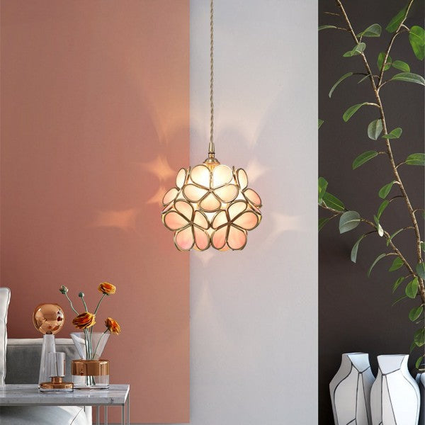 PetalGlow Glasblütenblatt-Pendelleuchte | Nordischer Stil | Elegantes Design für Ess- & Wohnzimmer