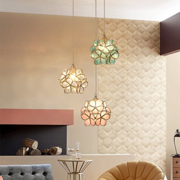 PetalGlow Glasblütenblatt-Pendelleuchte | Nordischer Stil | Elegantes Design für Ess- & Wohnzimmer
