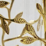 GoldenAura Blättervase | Goldene Deko-Vase | Handgefertigte Keramikvase | Elegantes Wohnaccessoire