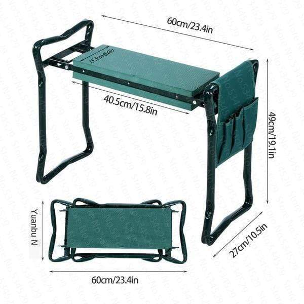 GardenEase Klappbare Ergonomische Gärtnerbank | Kniebank mit Sitzfunktion | Bequem & Platzsparend