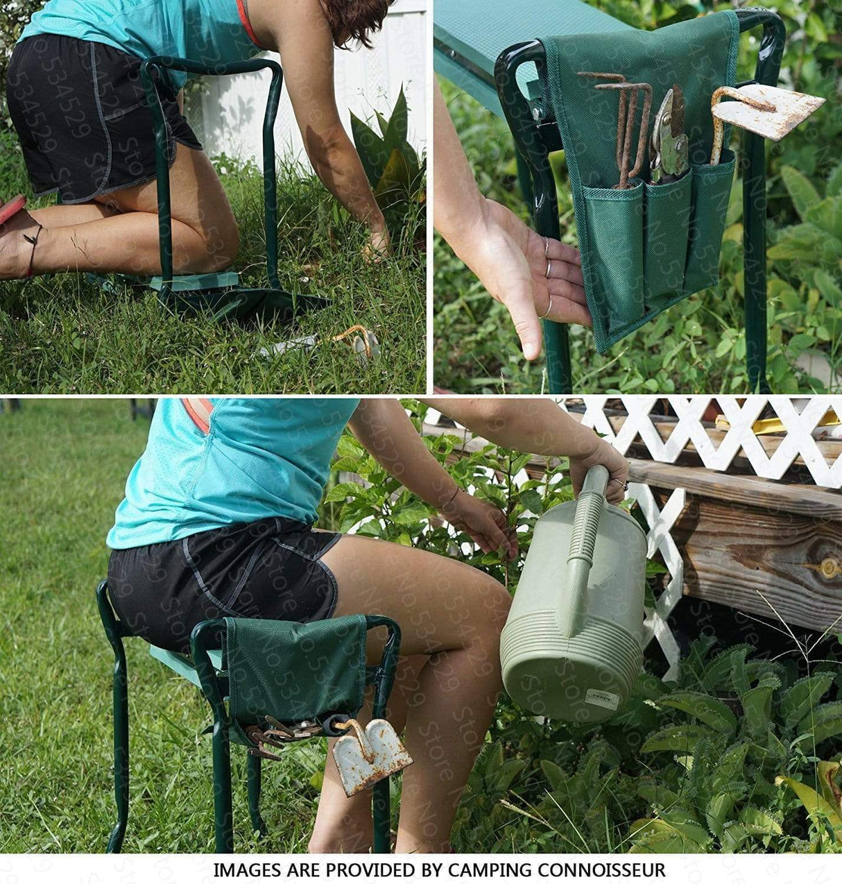 GardenEase Klappbare Ergonomische Gärtnerbank | Kniebank mit Sitzfunktion | Bequem & Platzsparend