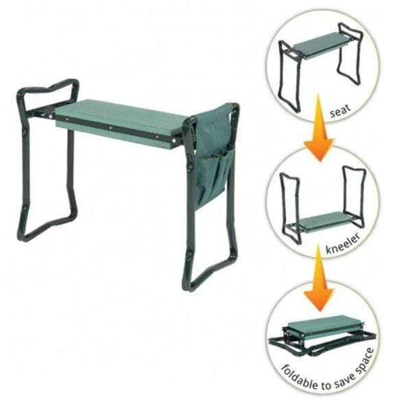 GardenEase Klappbare Ergonomische Gärtnerbank | Kniebank mit Sitzfunktion | Bequem & Platzsparend