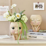 BlushBloom Deko-Blumentopf im Gesicht-Design | Modern & Einzigartig | Für Pflanzen & Deko-Liebhaber