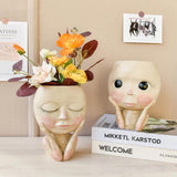 BlushBloom Deko-Blumentopf im Gesicht-Design | Modern & Einzigartig | Für Pflanzen & Deko-Liebhaber