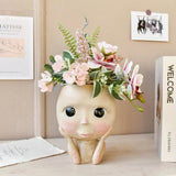 BlushBloom Deko-Blumentopf im Gesicht-Design | Modern & Einzigartig | Für Pflanzen & Deko-Liebhaber