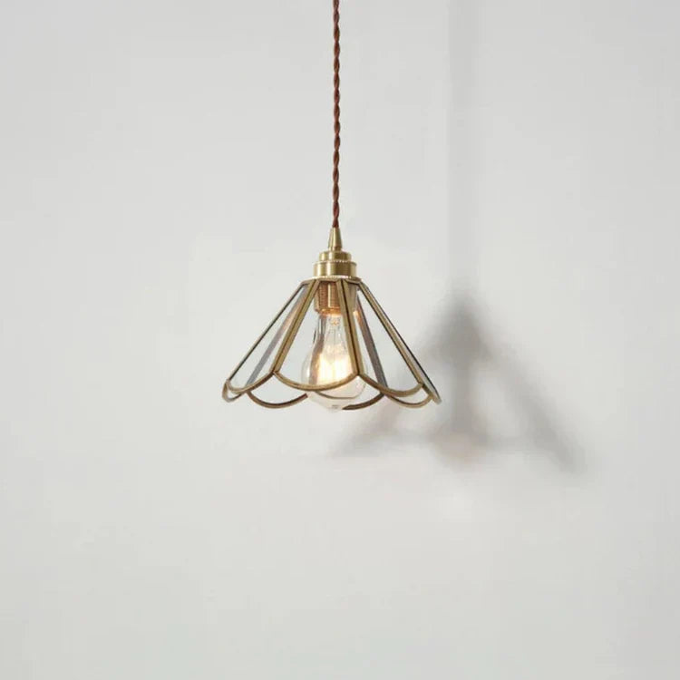 Brassoria Messing Glas Pendelleuchte | Elegantes Design | Dimmbar | Hochwertige Beleuchtung für Esszimmer & Wohnzimmer