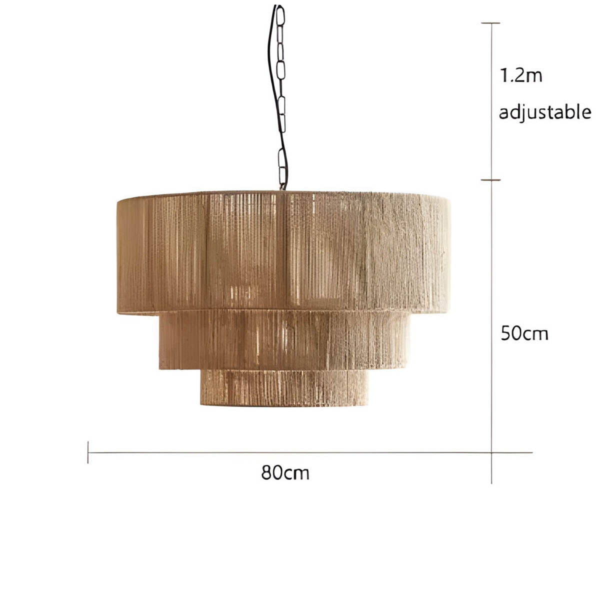 RopeLuxe Rustikale Hanf-Seilleuchte | Boho Design | Pendelleuchte für Wohnzimmer & Esszimmer
