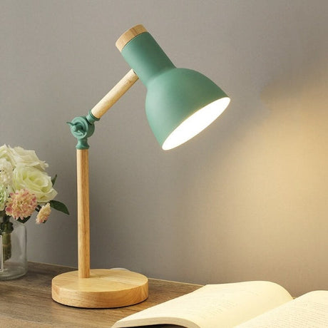 LumiWood Nordische LED-Schreibtischlampe | Natürliches Holzdesign | Dimmbares Licht | Modern & Funktional | Für Büro & Zuhause