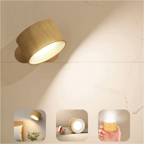 Glow360 LED Wandleuchte | 1+1 Gratis | 360° Ausleuchtung | Modernes Design | Dimmbar