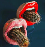 KissBloom Lippen-Keramik Blumentopf | Einzigartiges Design | Für Pflanzen & Deko | In Rot, Rosa & Lila