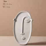 VasoArt Modern Face Keramikvase | Abstraktes Design | Dekorative Eleganz für Zuhause
