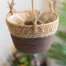 JuteNest Hängender Jutekorb für Pflanzen | Handgewebt | Boho-Stil | Ideal für Innen & Außen