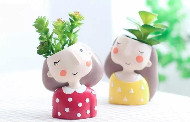 PlantJoy Keramik-Pflanztopf | Fröhliches Design | Handbemalt | Perfekt für Zimmerpflanzen