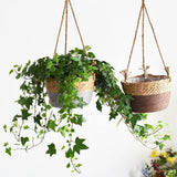 JuteNest Hängender Jutekorb für Pflanzen | Handgewebt | Boho-Stil | Ideal für Innen & Außen