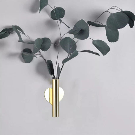 TubeElegance Wandvasen aus Metall | Modernes Design | Dekorative Wandhalterung für Blumen