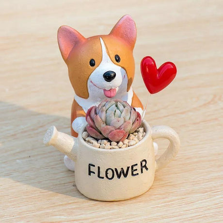 CorgiGlow Pflanzenhalter | Niedlicher Blumentopf | Deko für Zuhause & Büro